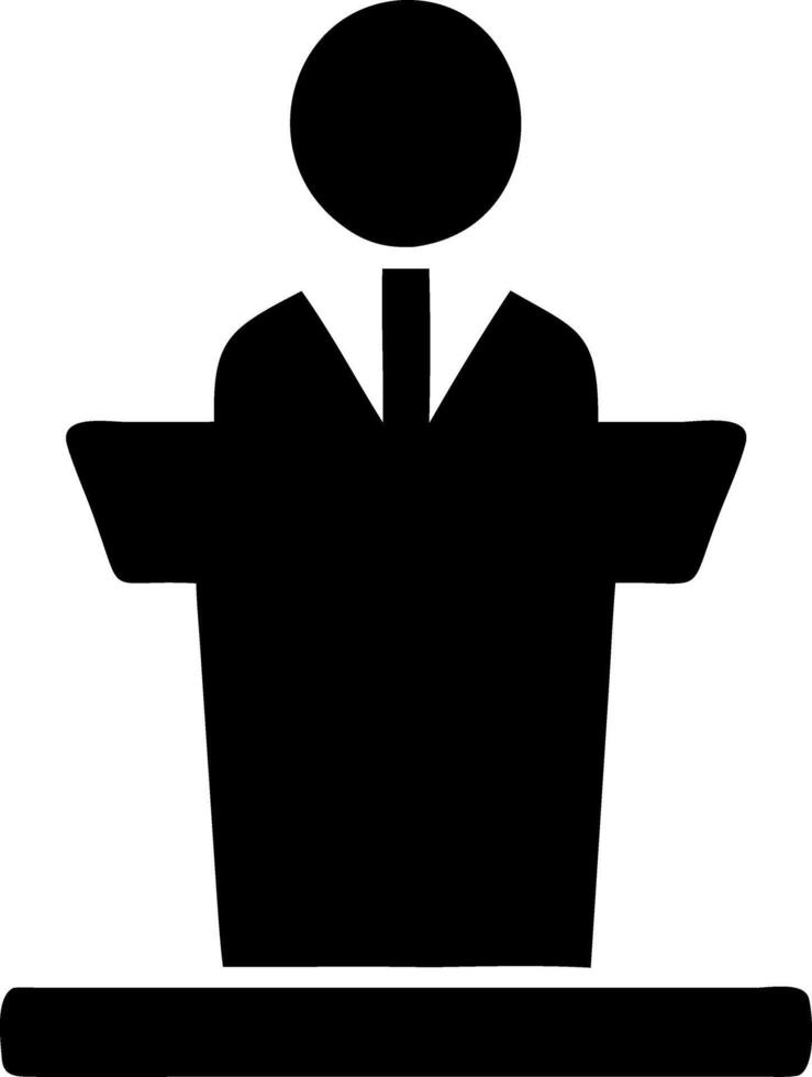 podium black fill icon vector