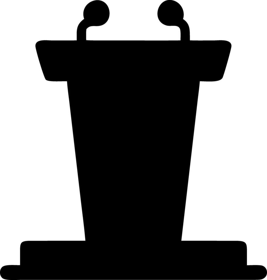 podium black fill icon vector