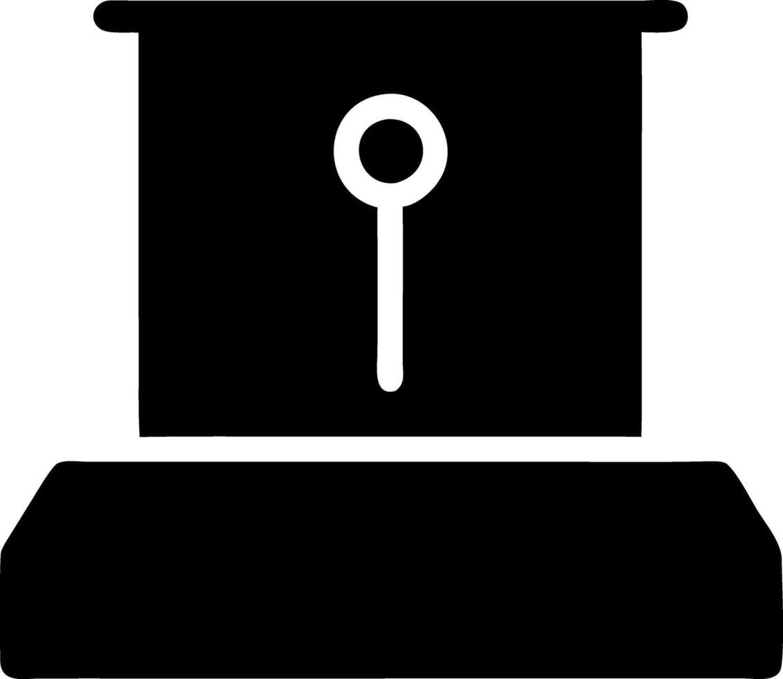 podium black fill icon vector