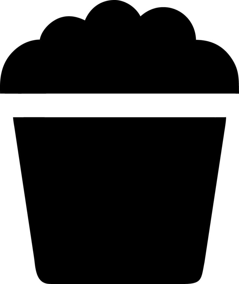 popcorn black fill icon vector
