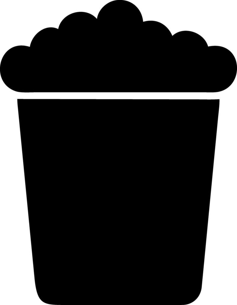 popcorn black fill icon vector