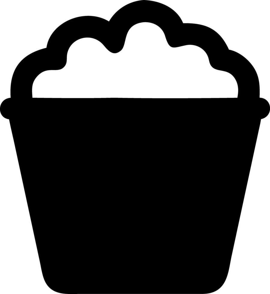 popcorn black fill icon vector