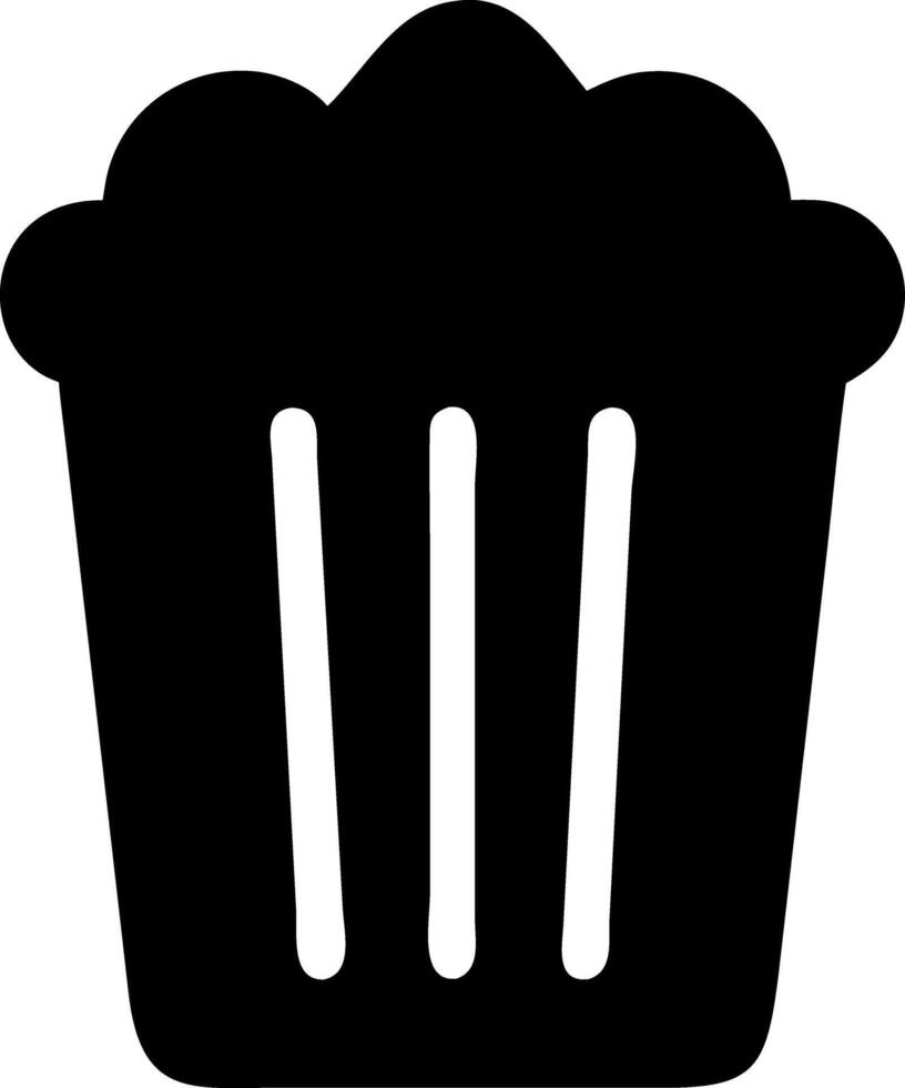 popcorn black fill icon vector