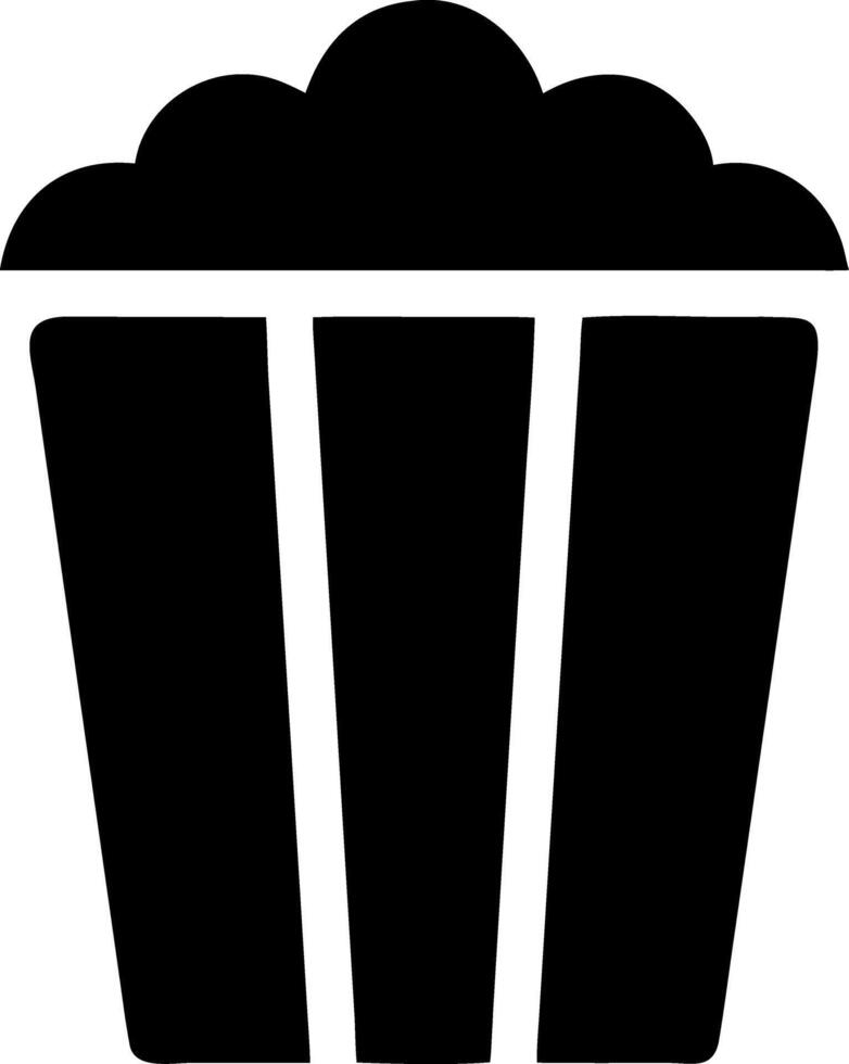 popcorn black fill icon vector