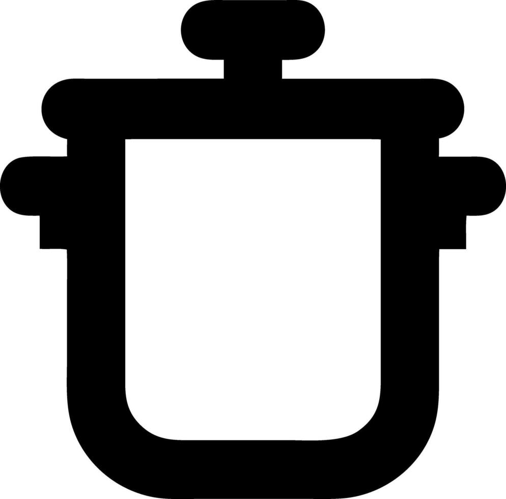 pot black fill icon vector