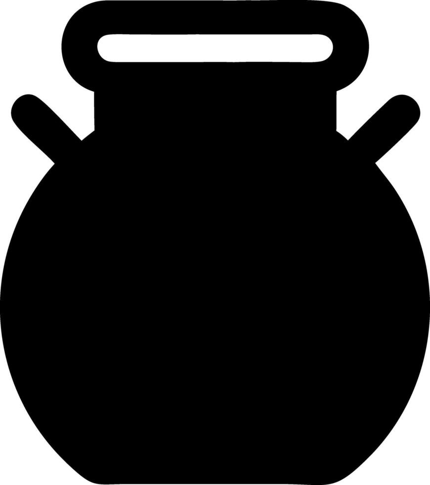 pot black fill icon vector