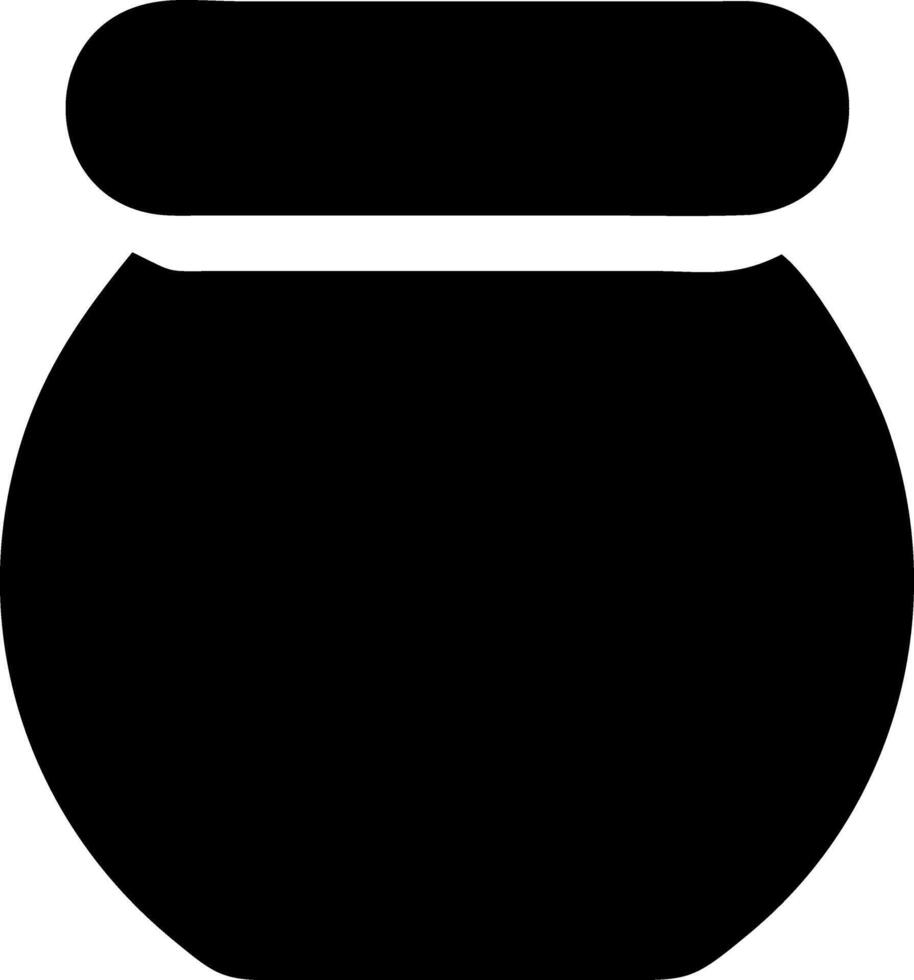 pot black fill icon vector