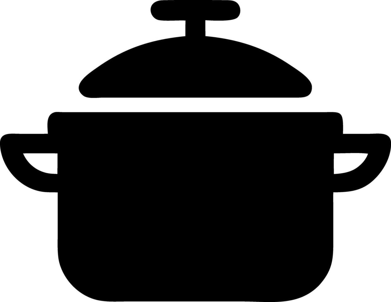 pot black fill icon vector