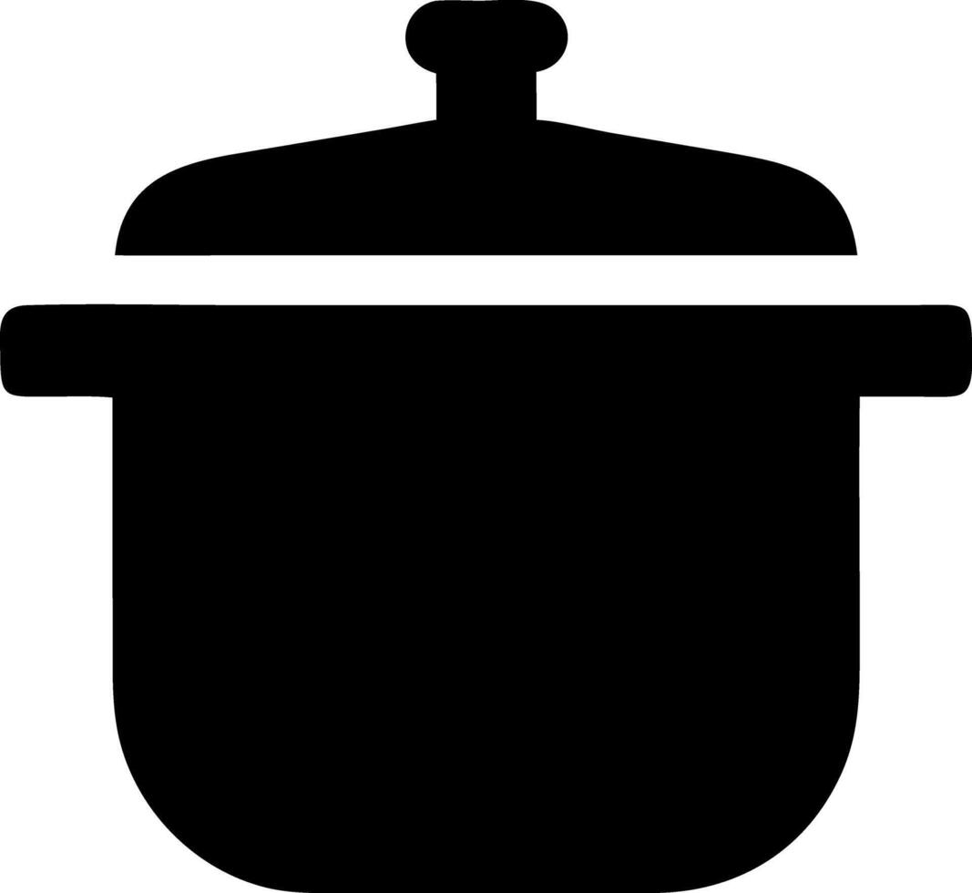 pot black fill icon vector