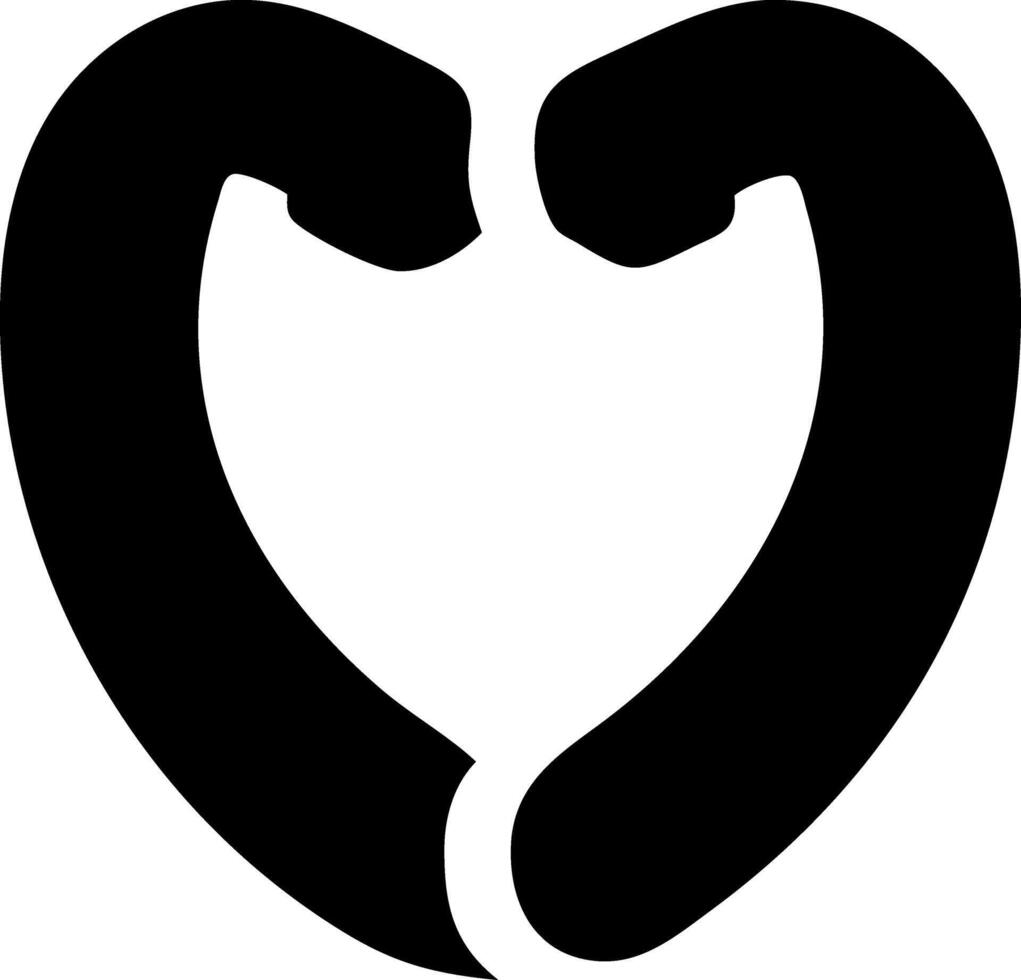 pretzel black fill icon vector