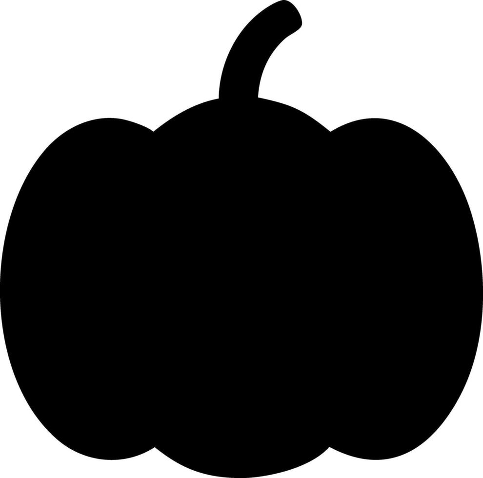 pumpkin black fill icon vector