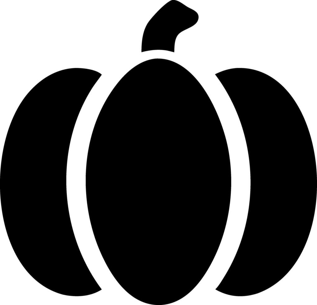pumpkin black fill icon vector