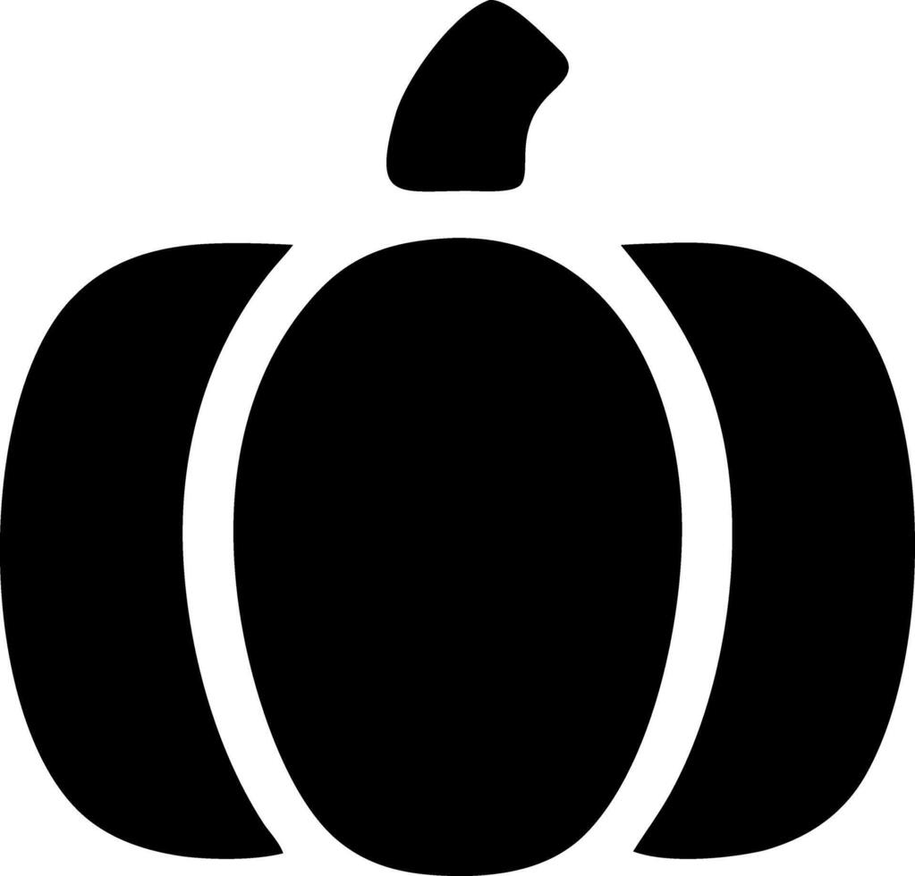 pumpkin black fill icon vector