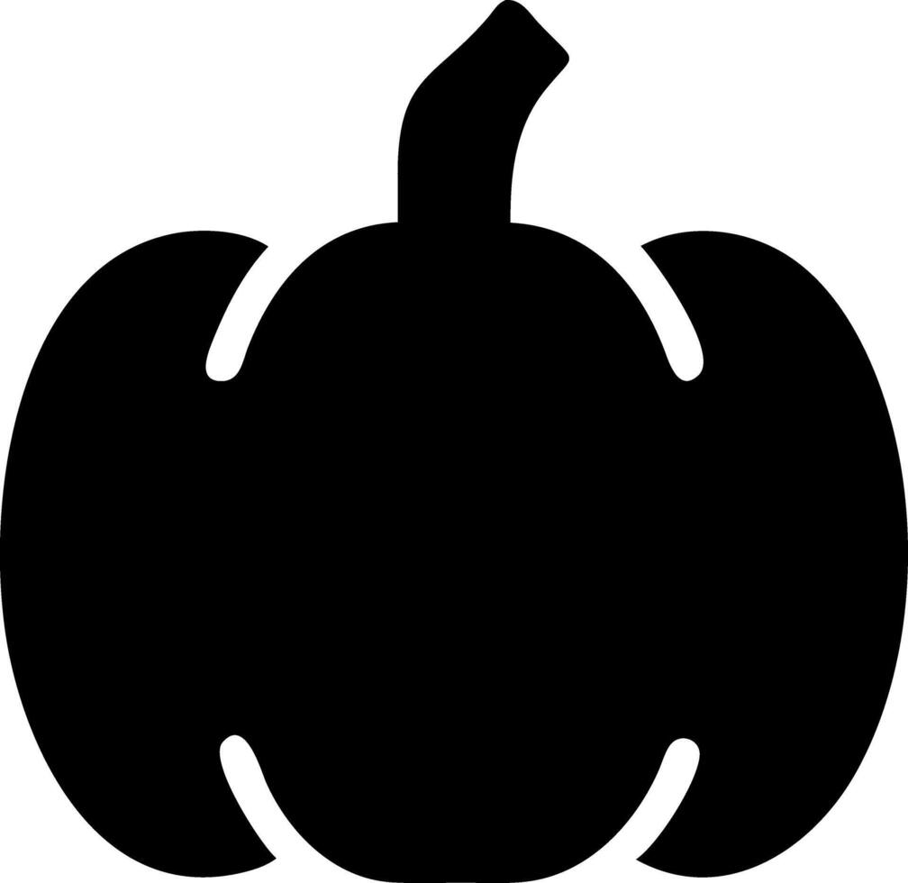 pumpkin black fill icon vector