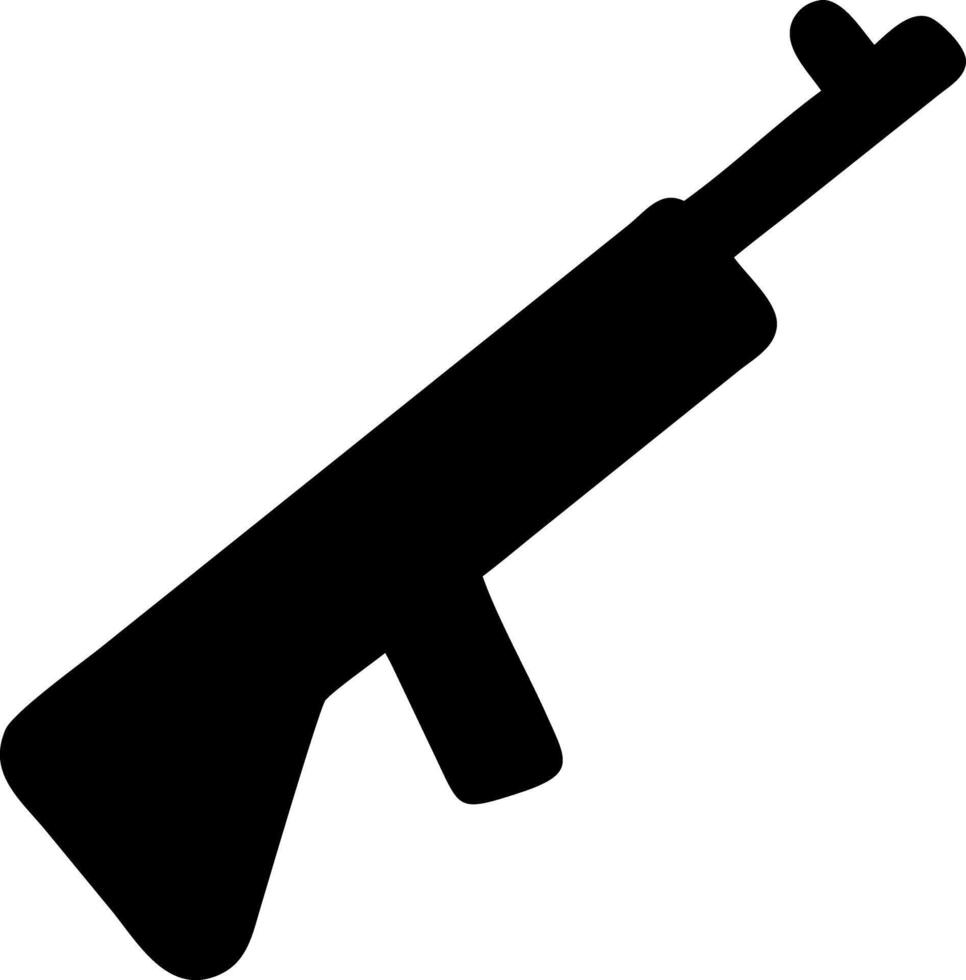 rifle black fill icon vector