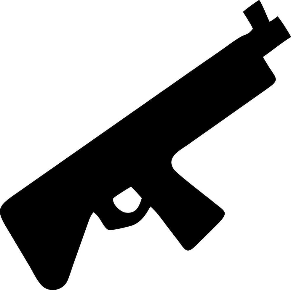 rifle black fill icon vector