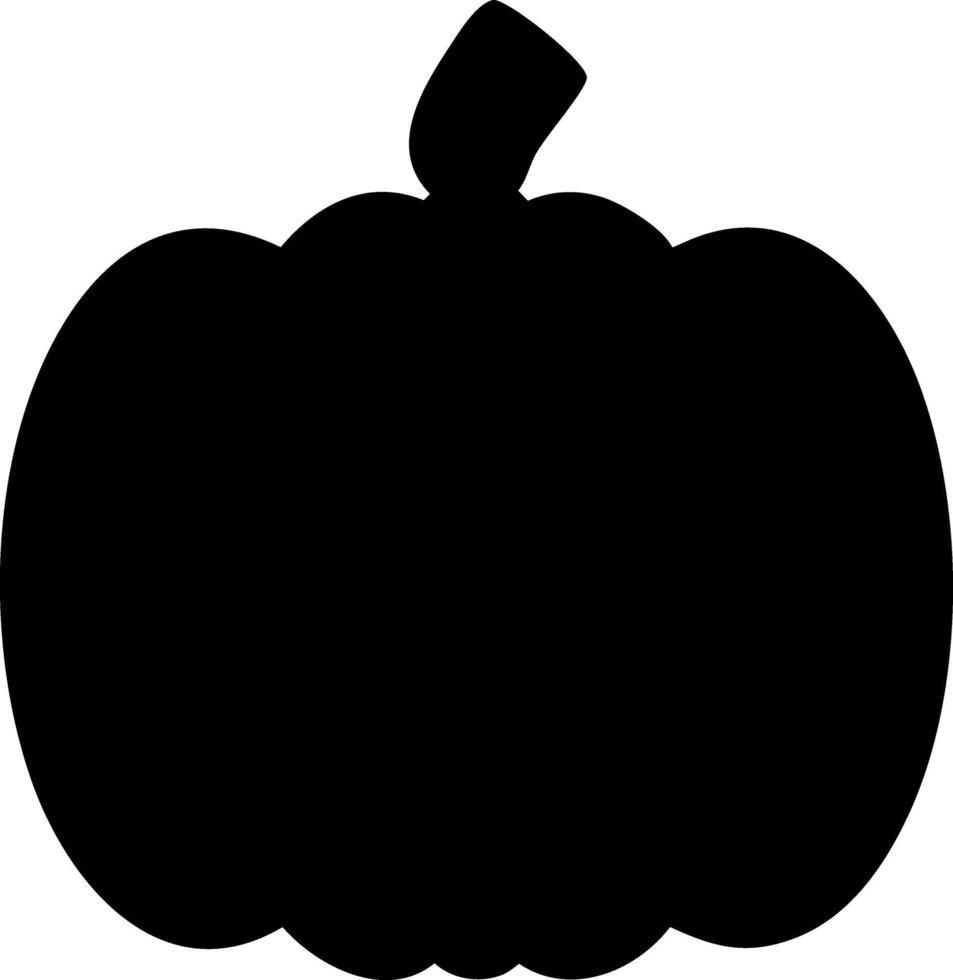 pumpkin black fill icon vector