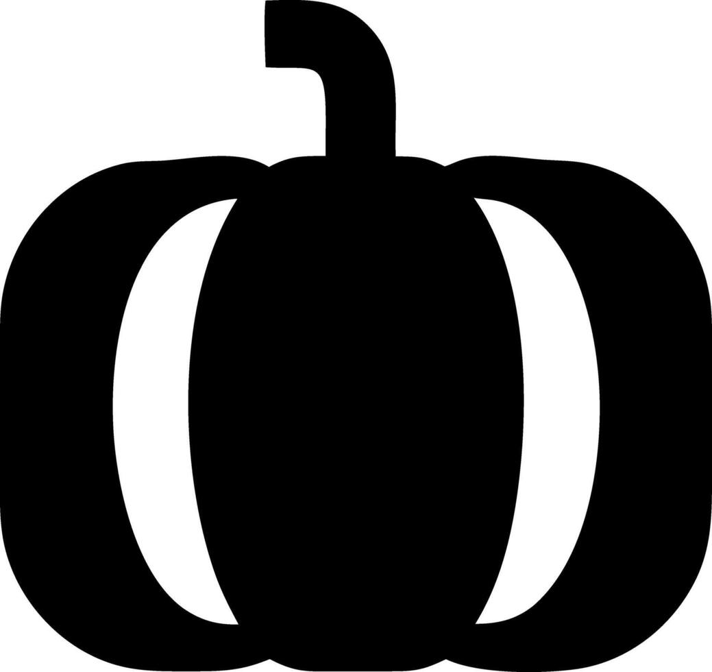 pumpkin black fill icon vector