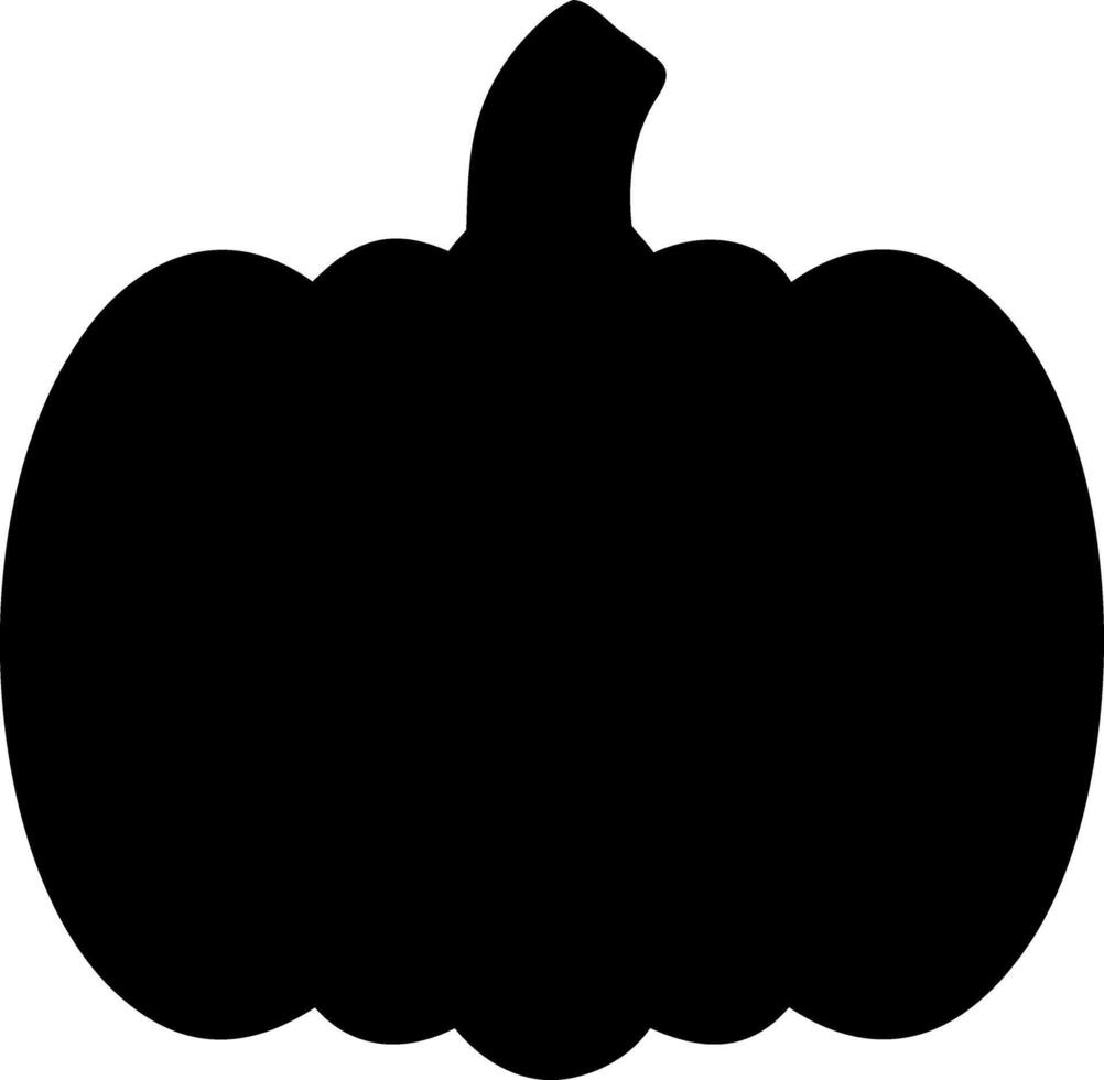 pumpkin black fill icon vector