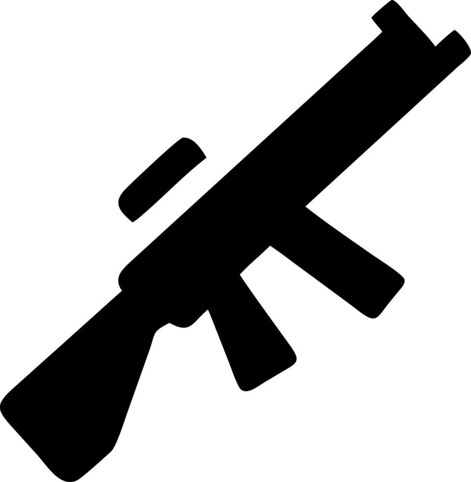 rifle black fill icon vector