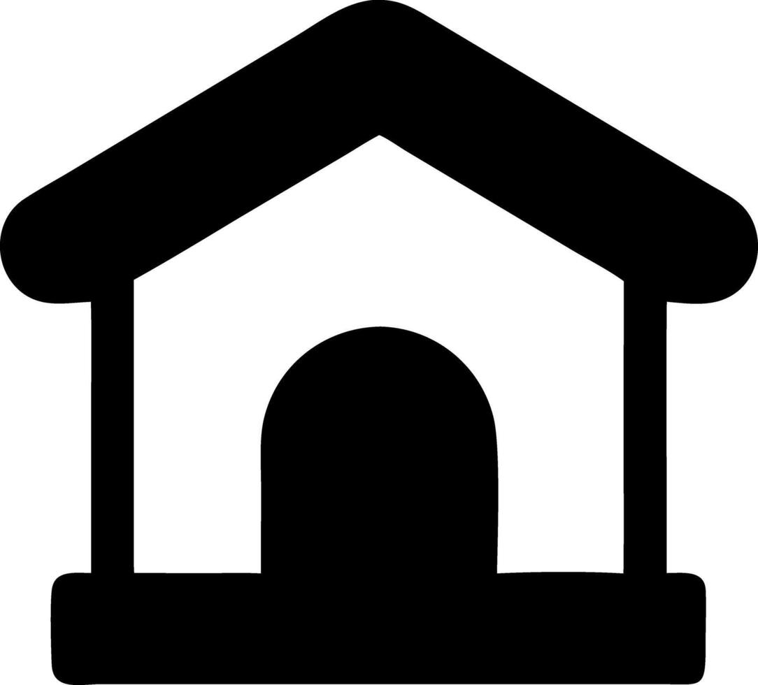 shelter black fill icon vector