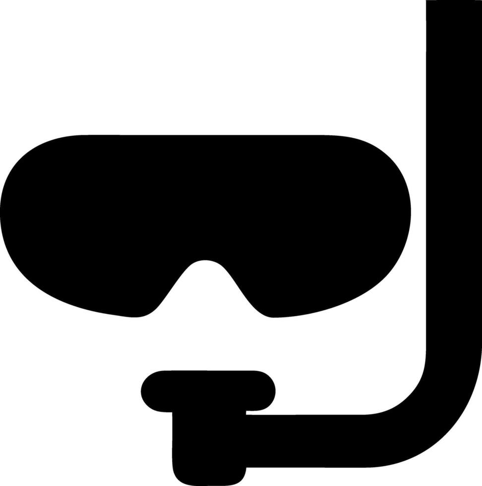 snorkel black fill icon vector