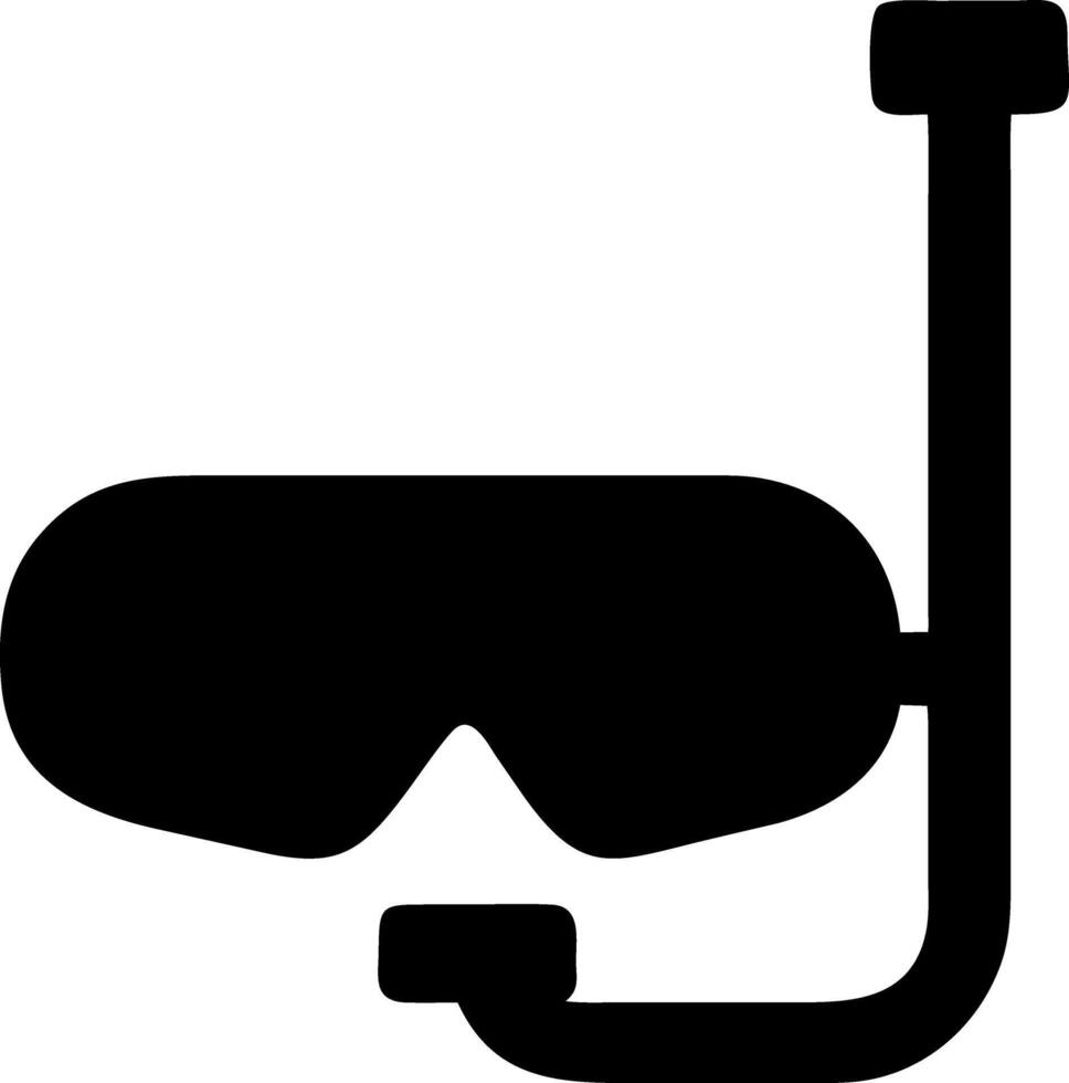 snorkel black fill icon vector