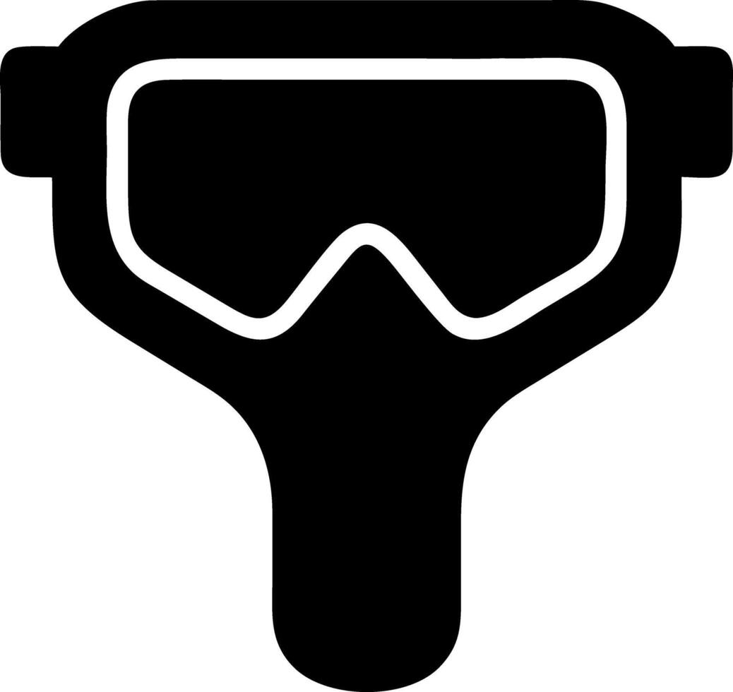 snorkel black fill icon vector