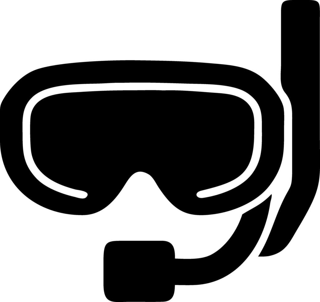 snorkel black fill icon vector