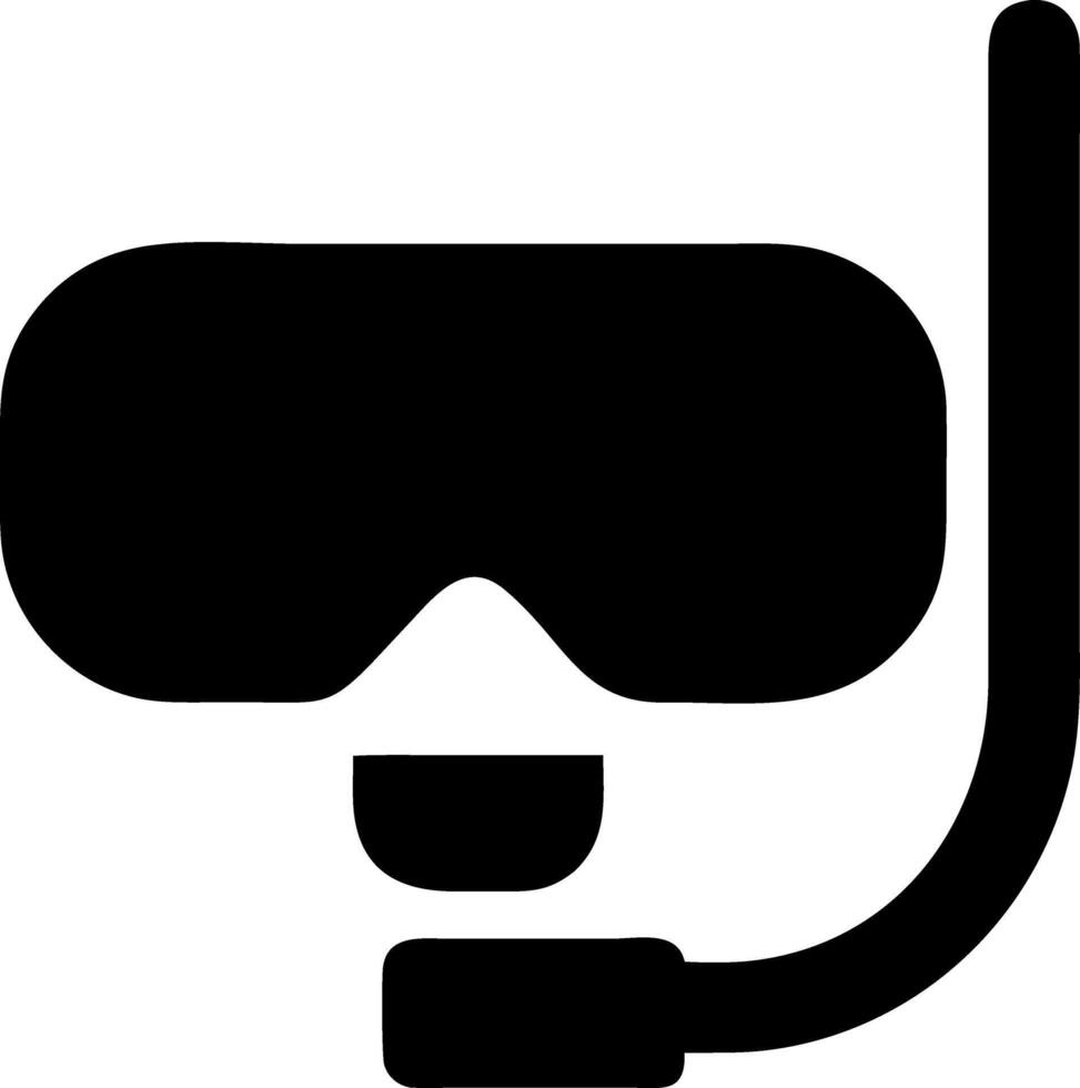 snorkel black fill icon vector