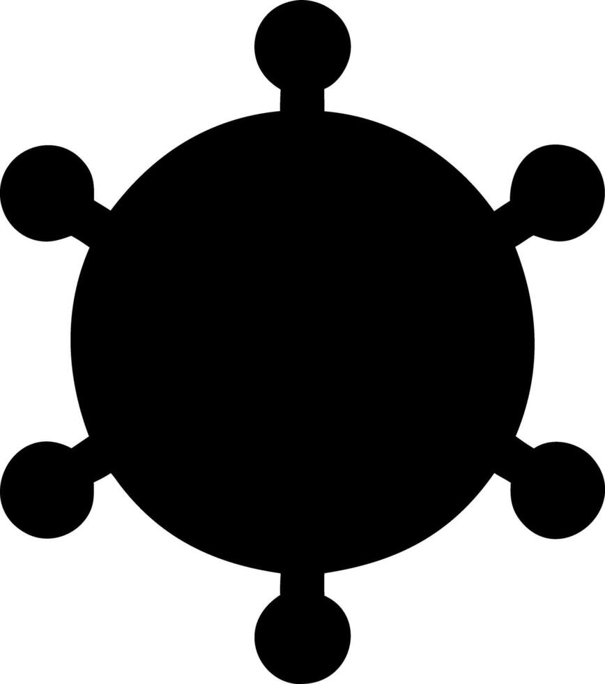 virus black fill icon vector
