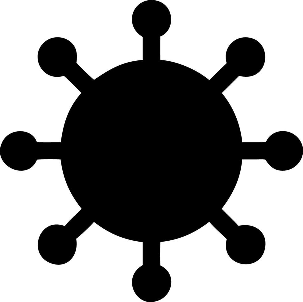virus black fill icon vector