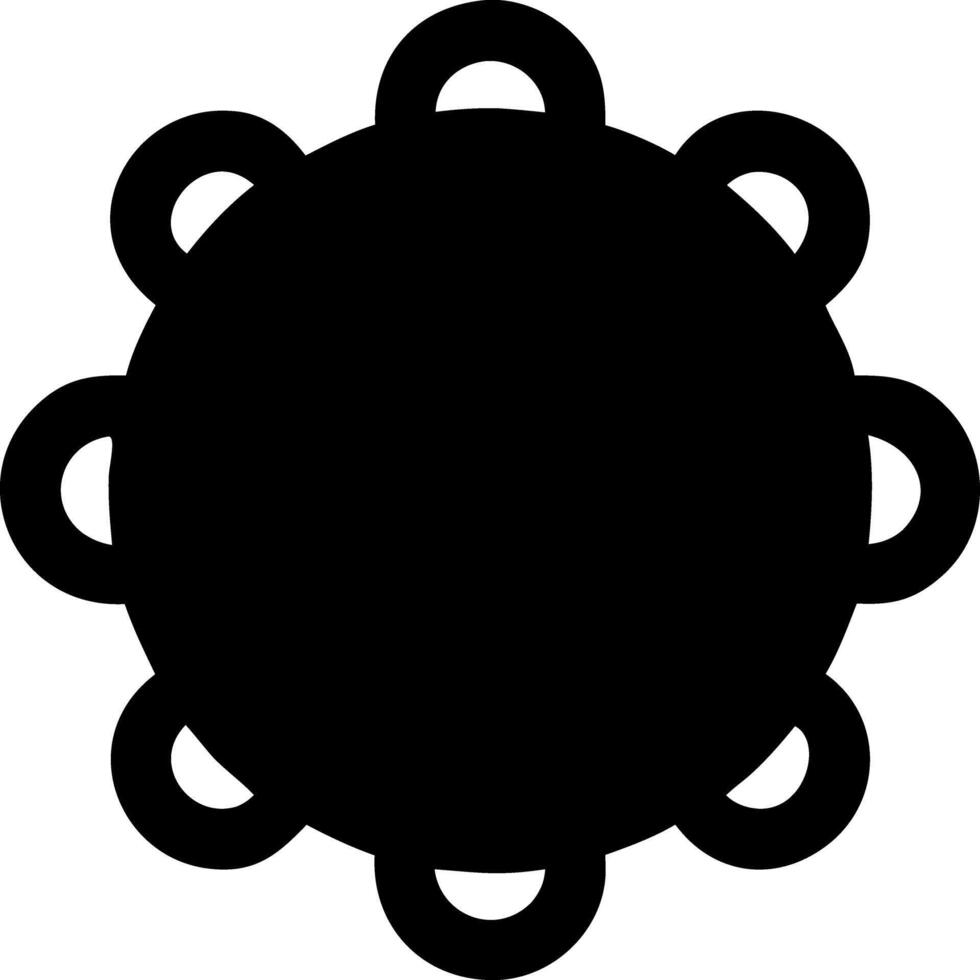 virus black fill icon vector