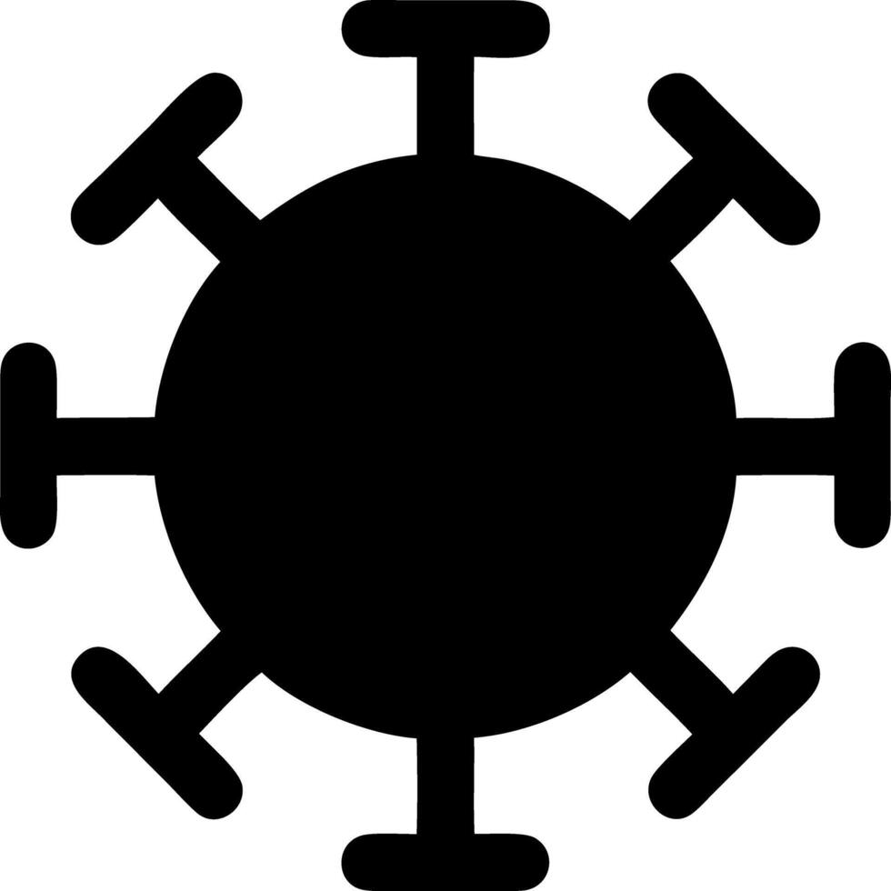 virus black fill icon vector