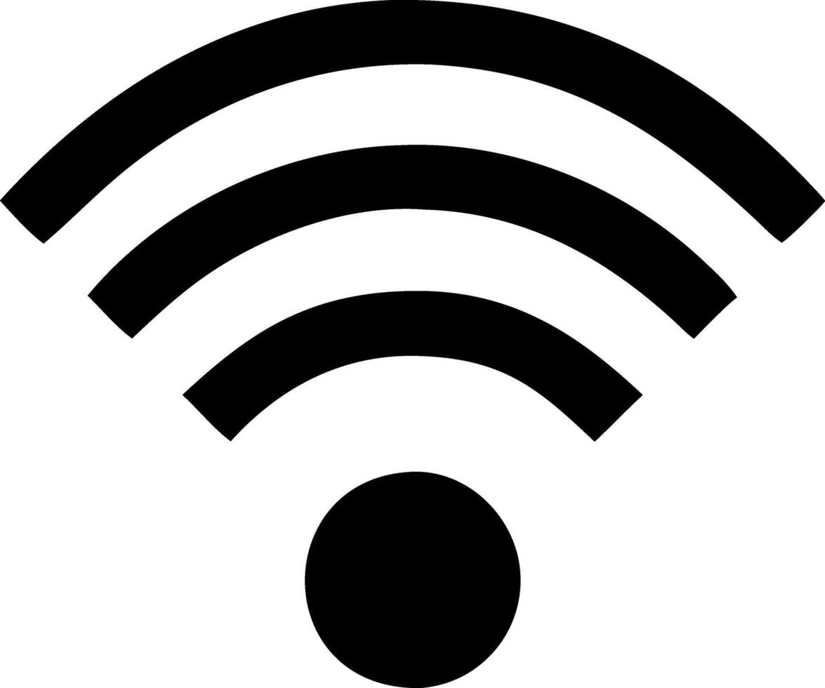 wifi black fill icon vector