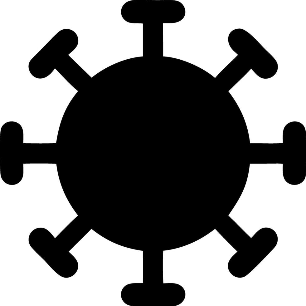 virus black fill icon vector