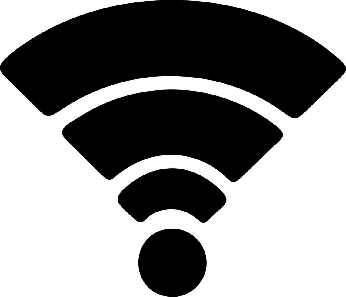 wifi black fill icon vector