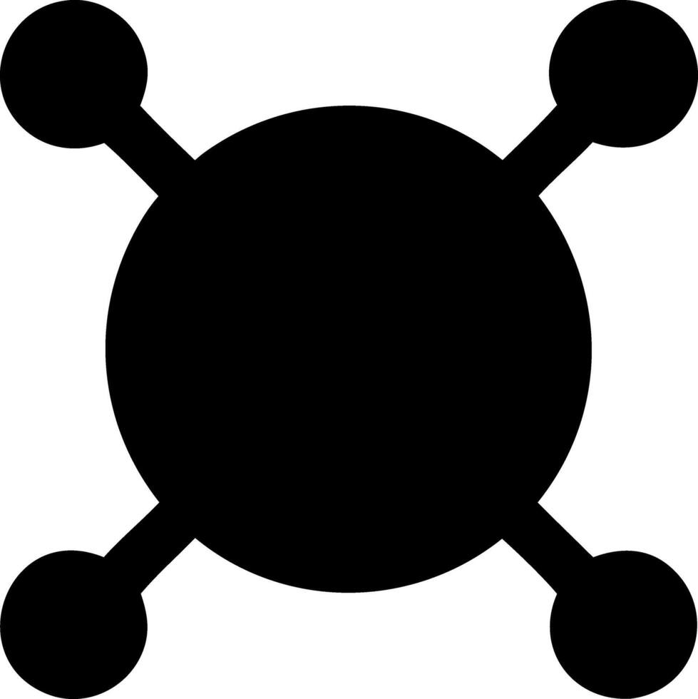 virus black fill icon vector