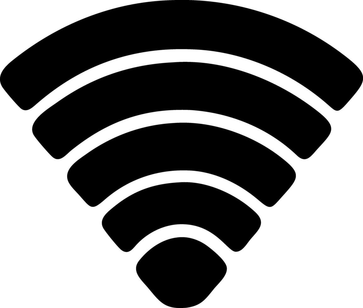 wifi black fill icon vector