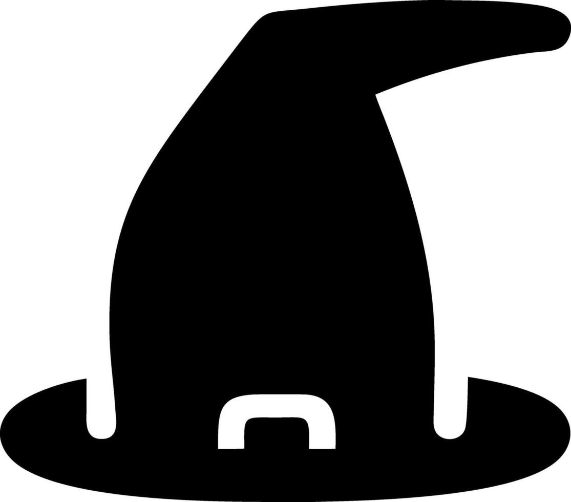 wizard hat black fill icon vector