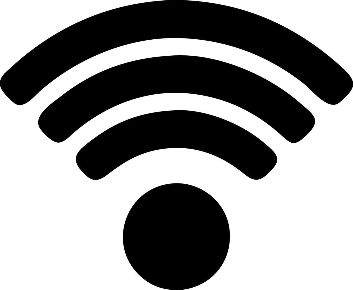 wifi black fill icon vector