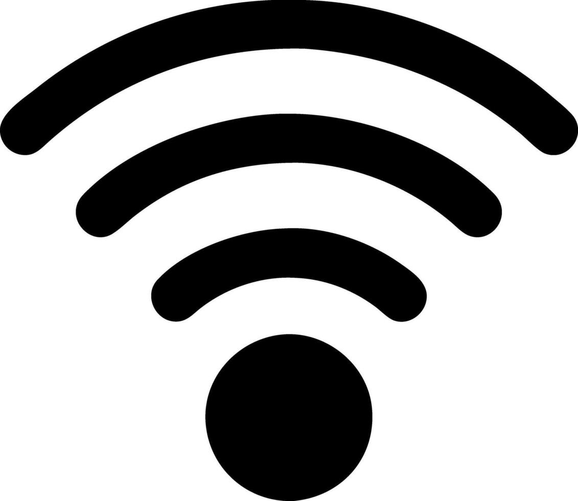 wifi black fill icon vector