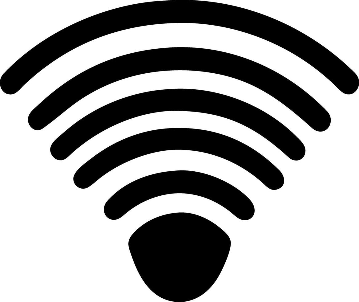 wifi black fill icon vector