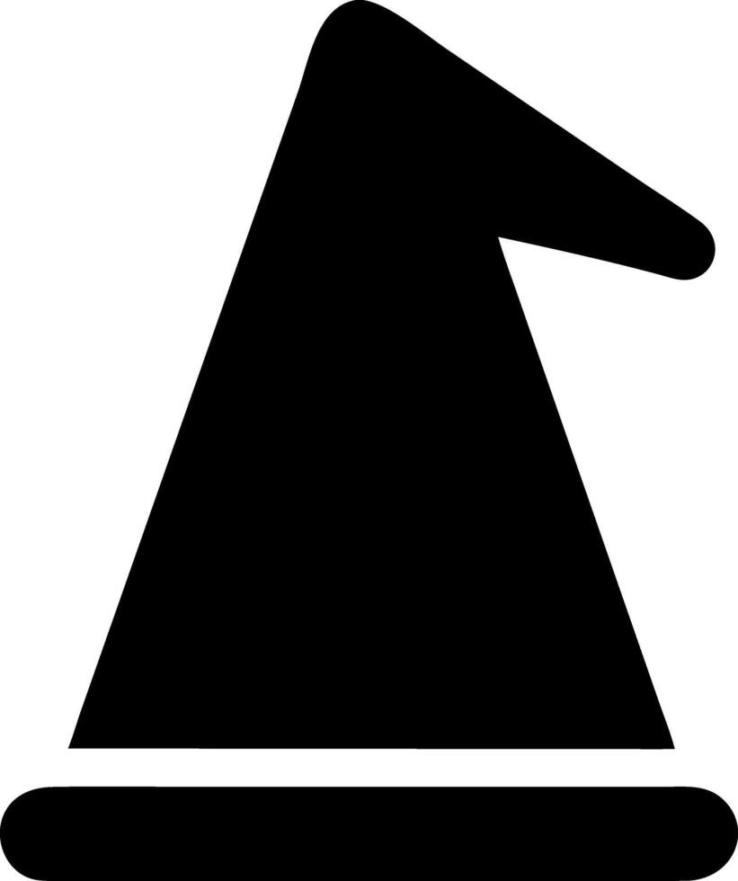 wizard hat black fill icon vector