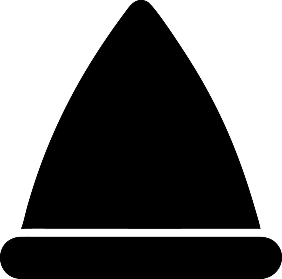 wizard hat black fill icon vector