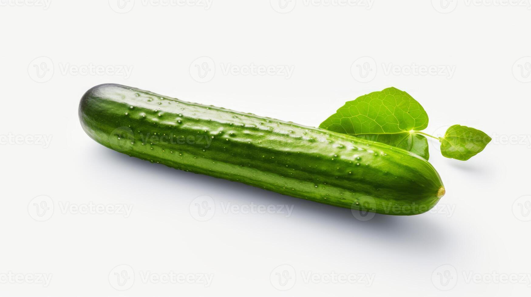 cucumber vegetable isolated on white background. Neural network photo