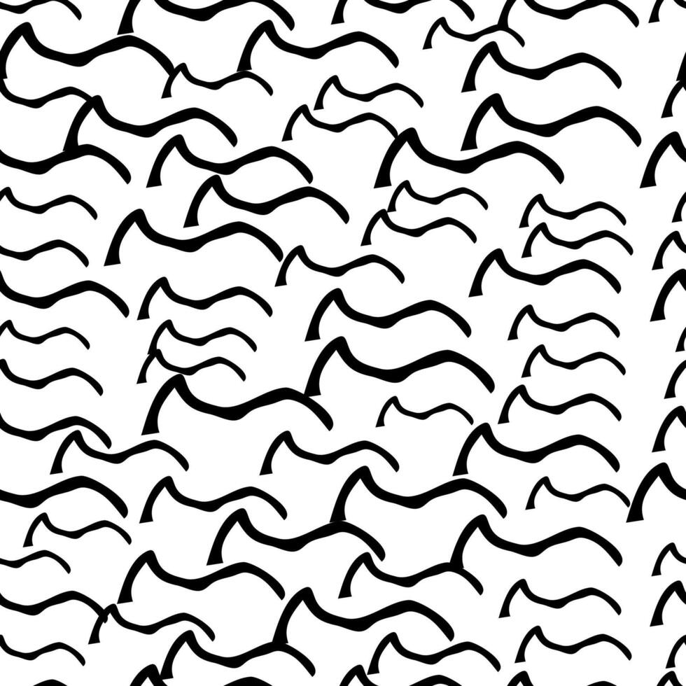 Seamless pattern with sketch squiggle vector