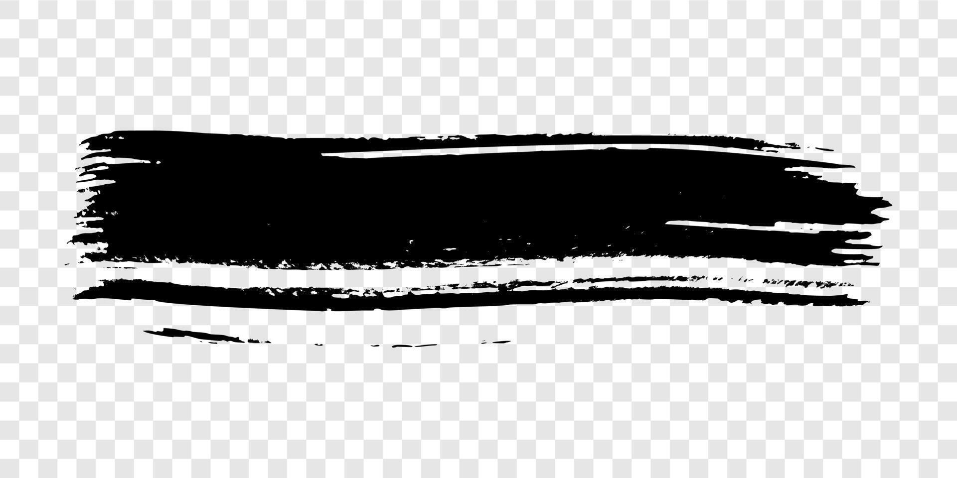 Black brush stroke. Hand drawn ink spot isolated on background. illustration vector