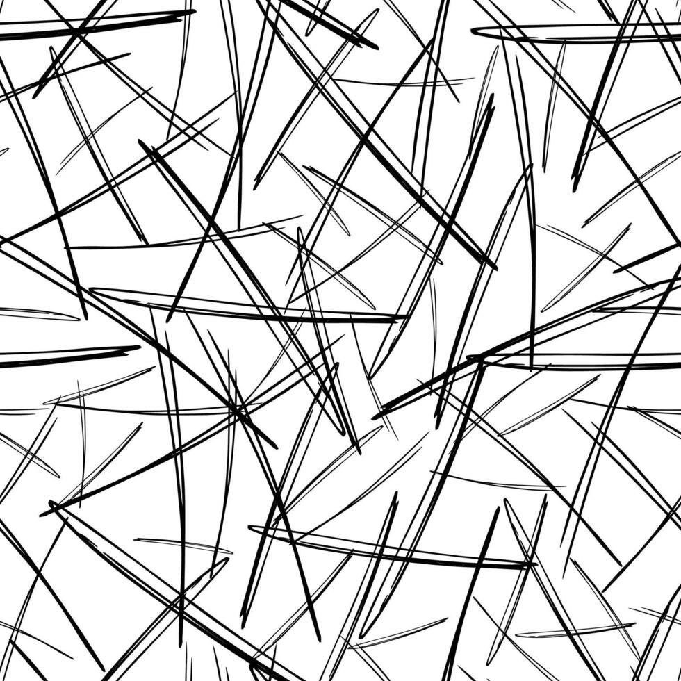 Seamless pattern with black pencil brushstrokes vector