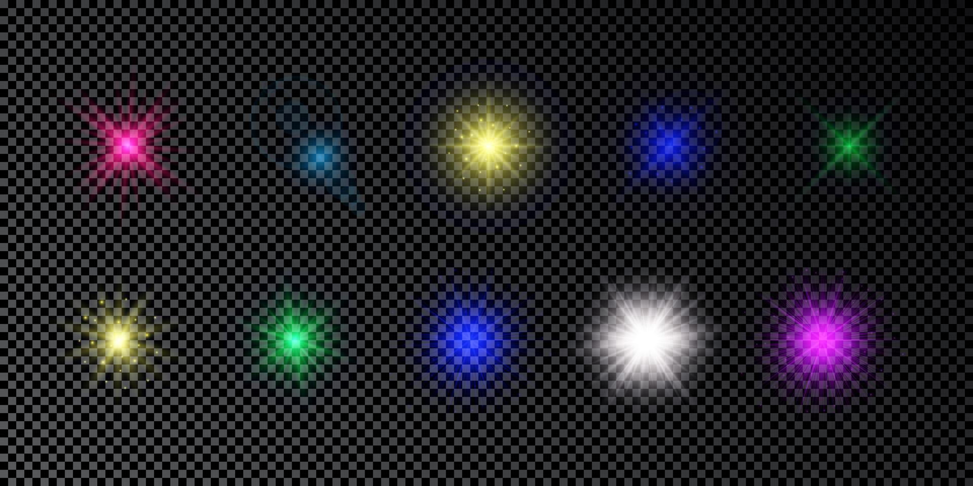 Light effect of lens flare vector